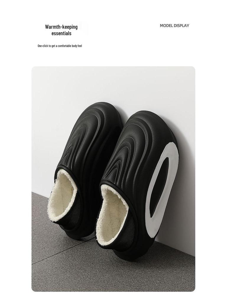 2025 Warm Non-Slip Kids & Parent Cotton Slippers: Waterproof, Thick Sole for Winter Outdoor & Home Wear