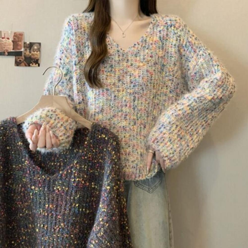 NaVaVa V Neck Knitted Crop Sweater For Women Nk2474