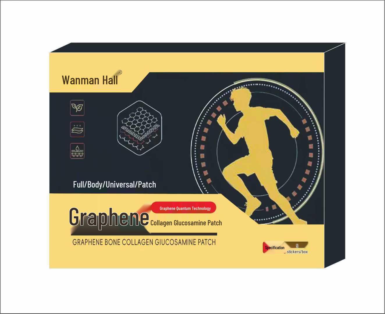 Graphene Collagen Glucosamine Patch (5-Pack) for Joint Support