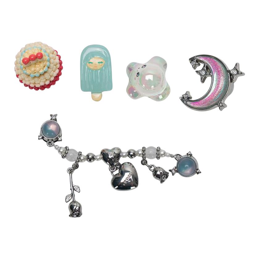 

Crocs Красочный набор из пяти предметов Цинковый сплав Аксессуары для обуви Унисекс Аксессуары Многоцветный 10015713 F