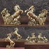 Bronze Horse Desktop Decoration Living Room Tea Table Sculpture Metal Craft Home Decorations Chinese Zodiac Horse Statue