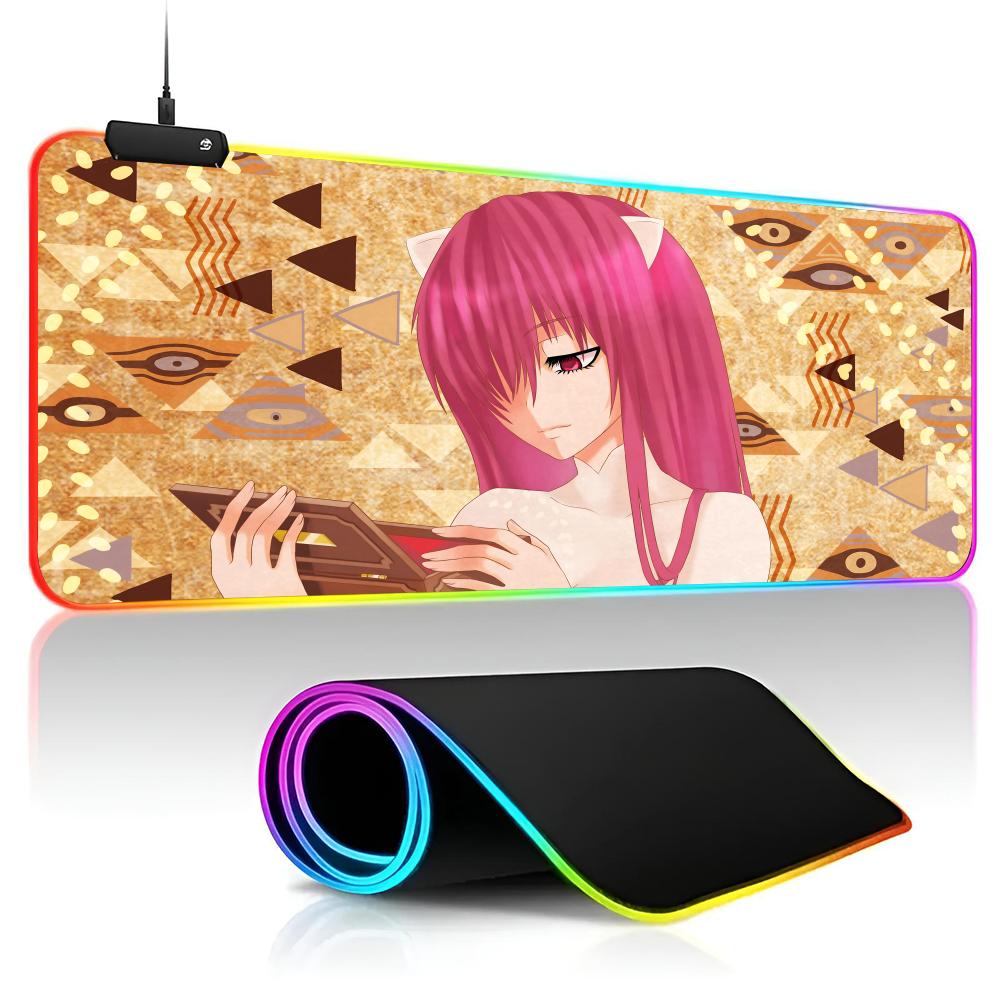 Elfen Lied Mouse Pad game RPG 40x90cm Mouse Mat Gaming Mousepads LED Keyboard Mats Luminous Desk Pads Mouse Pad For PC