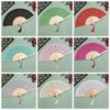 Flower Design Folding Fan Vintage Style Hand Fan Elegant Chinese Fan  Wedding