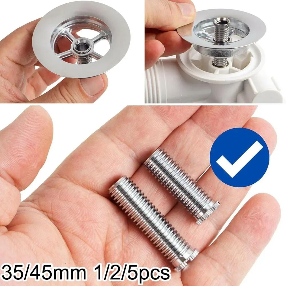 1/2/5 uds 35/5mm M-12 Tornillos para Colador de Fregadero Cesta Coladora para Fregadero de Cocina Conector Roscado de Acero Inoxidable Accesorio de Cocina