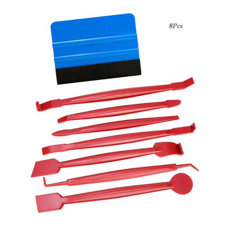 Car Window Tint Kit Felt Edge Squeegee Vinyl Wrap Tools for Car Paint Protection Film Wrap Edge Trimming Squeegee Utility Knife