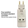 Eu Plug Adapte 4 In 1 Wall Outlet Extension Eu Electrical Socket 180 Degree Plug Adapter Travel Aadapter Portable Power Converte