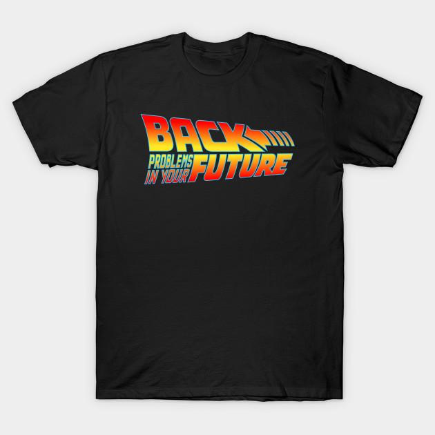 Men Black Print T-shirt Back Problems In Your Future No-Cut Transfer Paper Print Cotton Tshirt 3XL чёрный