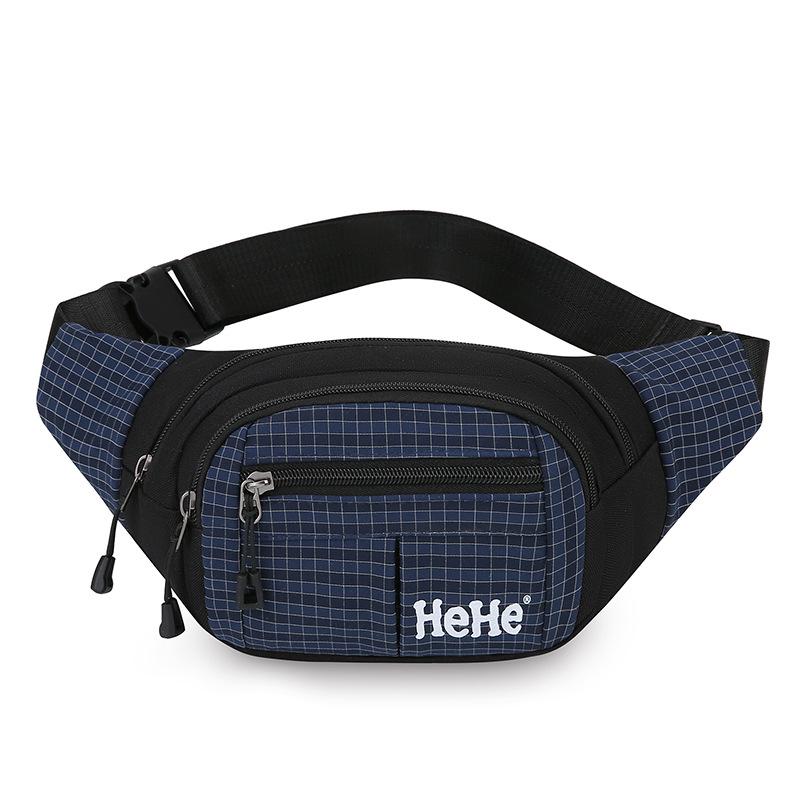 Компактная спортивная сумка через плечо: Документница и держатель для телефона в китайском стиле – Модная и практичная поясная сумка для фермеров и рабочих темно-синий