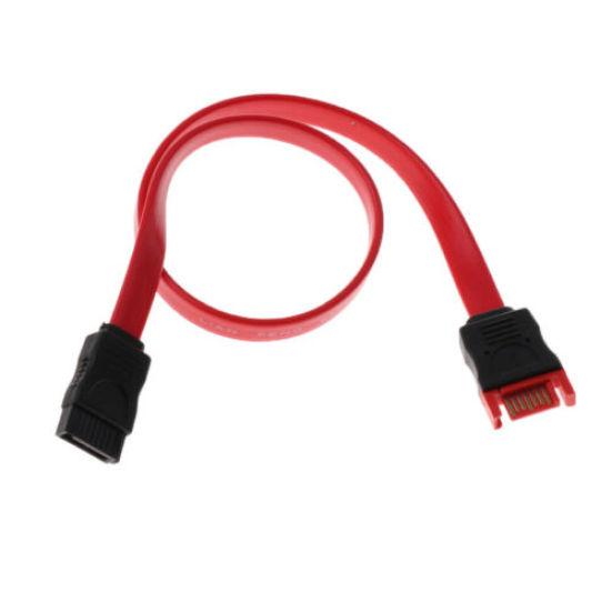 Red SATA 7 Pin Male To SATA 7 Pin Female Extension Cable Cord for HDD Hard Drive