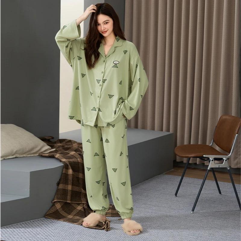 Set Pigiama da Donna Pigiama Caldo Maniche Lunghe Pantaloni Lunghi Autunno e Inverno Pigiama Casual Pigiama Morbido Pigiama Comodo Ragazze Comode