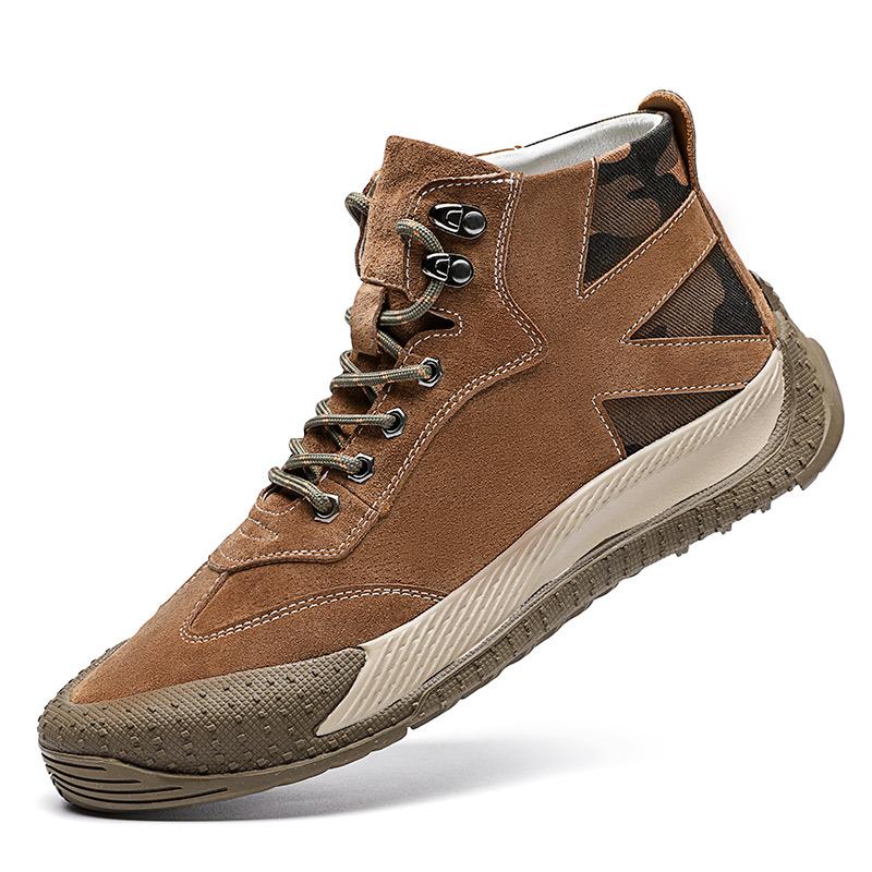 

Мужские кроссовки, модные, для прогулок на открытом воздухе, противоскользящие, удобные, удобные, ботильоны, роскошные, новые, повседневные, кожаные туфли 44 светло-коричневого