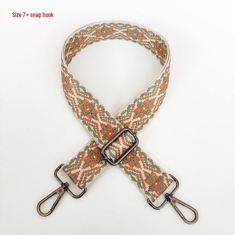 Colorful Jacquard Wide Shoulder Strap for Women's Bags - Canvas Crossbody and Backpack Accessory