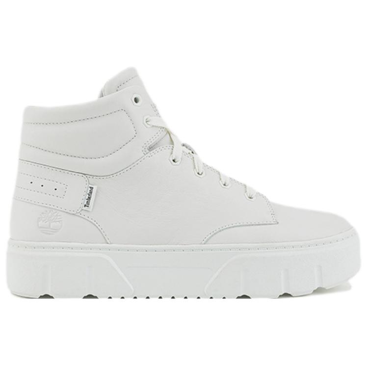 Timberland Laurel Court Comfortable Versatile Slip-Resistant Durable High-Top Sneakers Women sneakers White A27EK-EM2