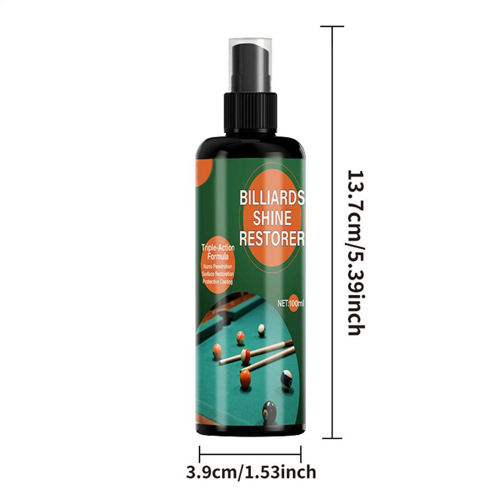 Restaurador de Bolas de Billar 100ml Niebla Limpiadora Suave para Mesa de Billar Con Toalla Spray Pulidor de Bolas de Billar para Hombres Mujeres Jóvenes Adolescentes