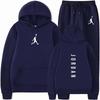Mens Hoodie Tracksuit Set 2026 Fall Long Sleeve Sportswear Casual Outfit Gym Daily Wear