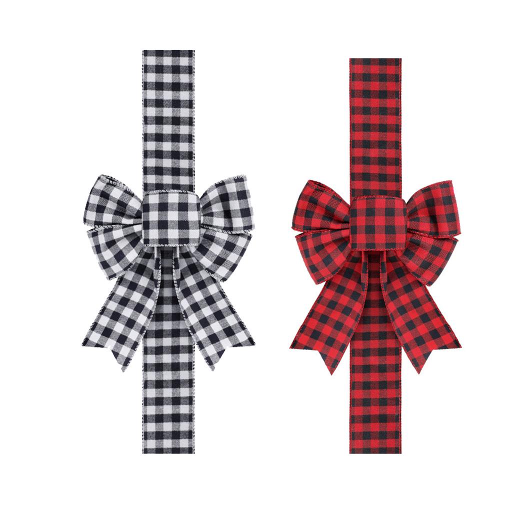 Xmas Bow Ribbon 20x200cm Soft Polyester Bow Decoration for Holiday Parties Weddings