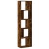 Bookshelf 5 Shelves Smoked Oak Finish 45 x 23.5 x 162.5 cm Engineered Wood
