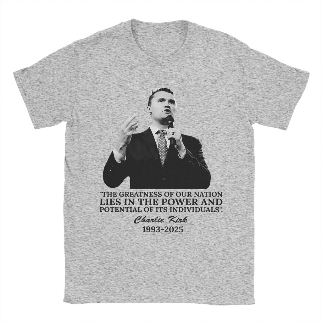 Turning Point USA T-Shirt Sommer Trendige T-Shirts Herren Baumwolle O-Ausschnitt Übergröße Kleidung Kurzarm Streetstyle T-Shirt
