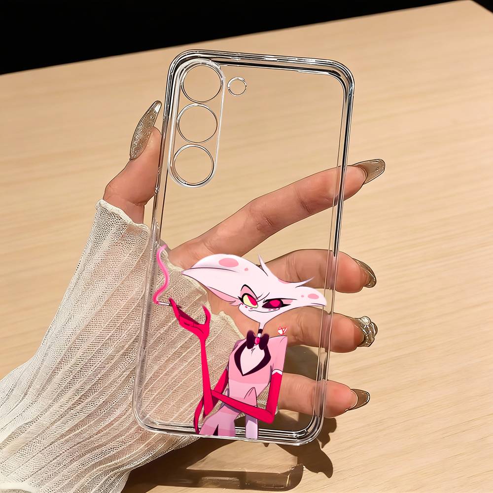 Angel Dust H-Hazbin H-Hotel Phone Case For Samsung S25,S24,S21,S22,S23,S30,Ultra,S20,Plus,Fe,Lite Transparent Cover