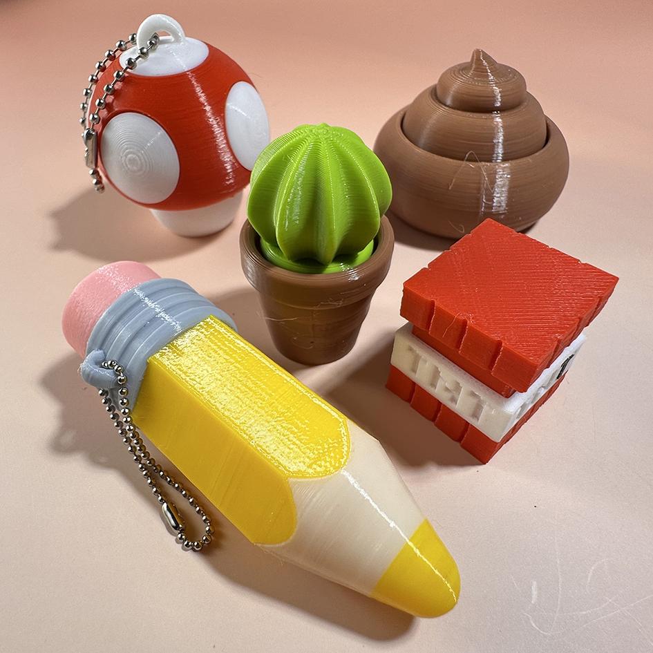 

Calming Keychain Keys Finger Button Anti-stress Toys Pencil Game Controller UFO Funny Decompression Gifts for Children Adults