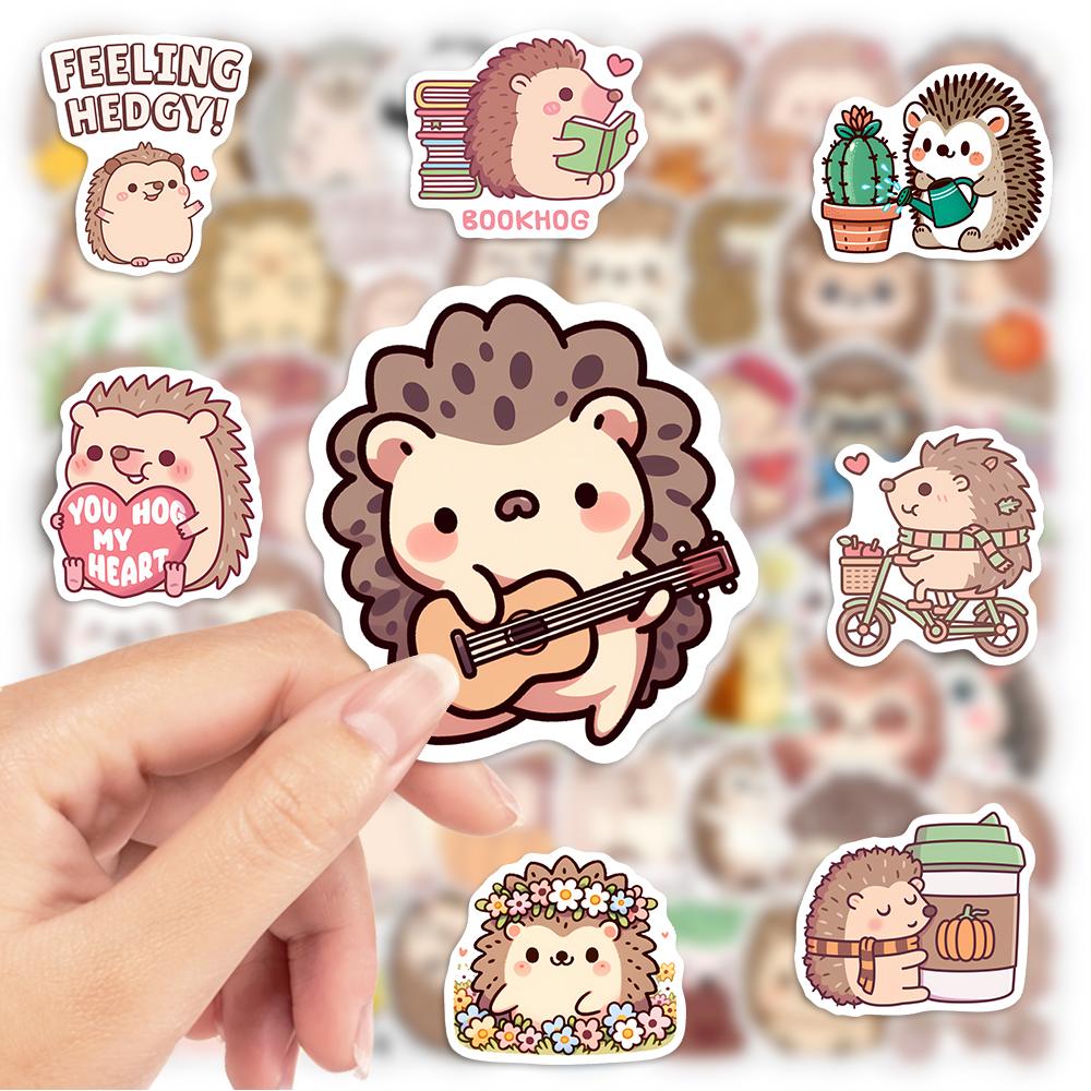 Cartoon Hedgehog Stickers Collection Kids Diy Toy Gift Waterproof Decal Scrapbook Junk Journals Laptop Luggage Bottle Decorative