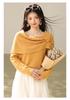 2026 Autumn Women's Wool Shawl Sweater: New Year Hollow Knit
