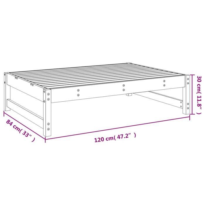 VidaXL Repose-pied de Jardin, Siège avec Cadre en Bois, Table Basse, Tabouret de Terrasse Patio Balcon Extérieur, Bois de 825709