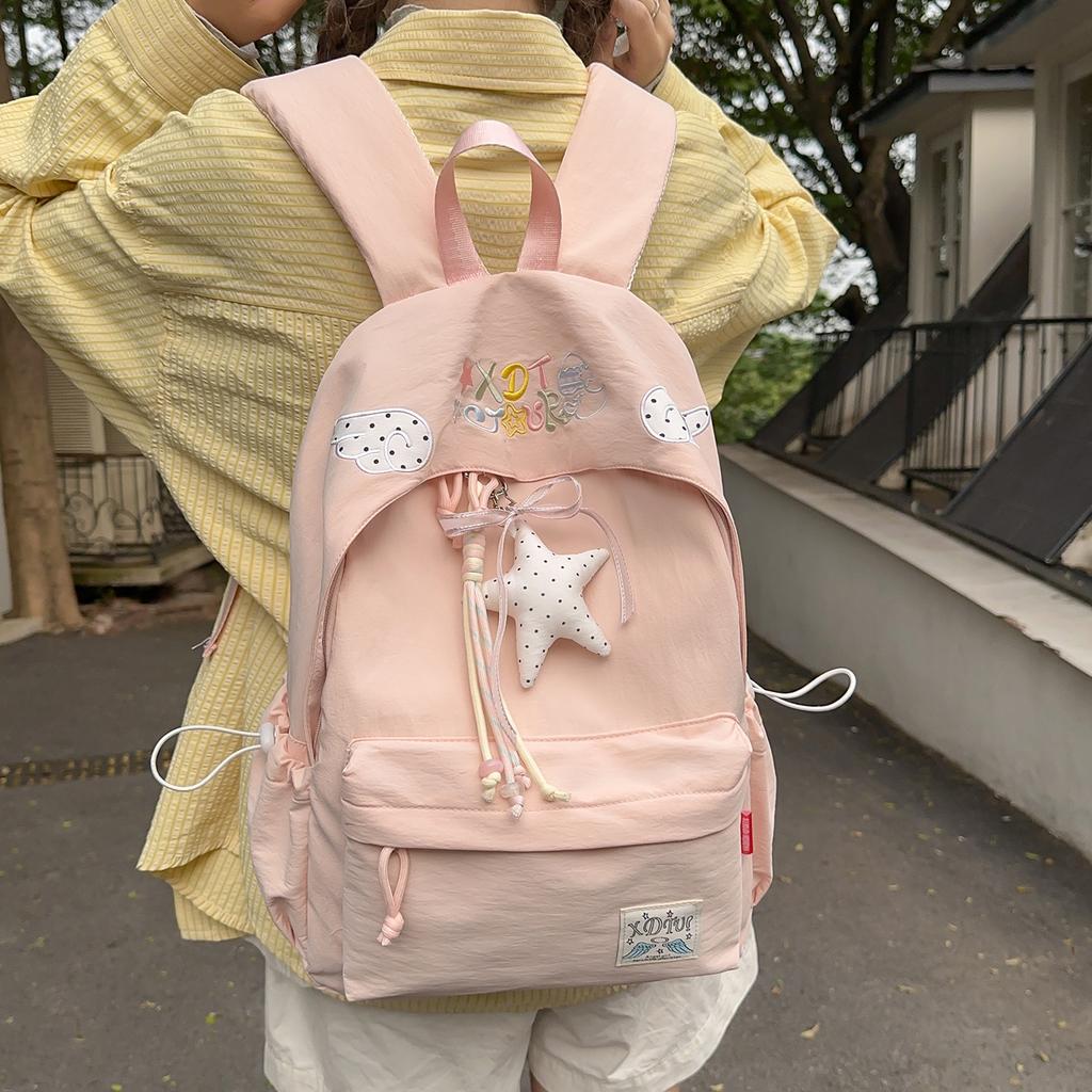 Schoolbag new junior high school high school college student schoolbag ins versatile sweet high value backpack commuting backpack