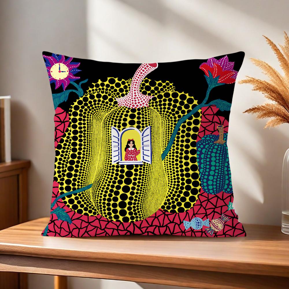 

подушка к-Кусама й-Яёи чехол Удобная мягкая Наволочка Искусство для Дивана Гостиной Домашний офис Декор и Защитные чехлы 40x40CM(16x16in)