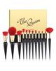 DUcare Pinceaux de maquillage The Queen Seris ensemble de pinceaux de maquillage 12 pièces cadeaux Premium fond de teint en cheveux synthétiques poudre visage Blush fard à paupières ensemble de maquillage Pro