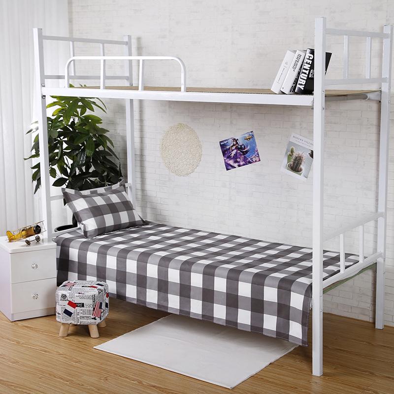 Velvet Single Bed Sheet & Double Quilt Cover for Dormitories in Simple Style