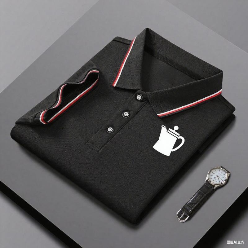 Men's Polo Shirt Summer Slim Fit Short Sleeve Tee Breathable Classic Striped Collar High-quality T-shirt Sportswear Unisex Top