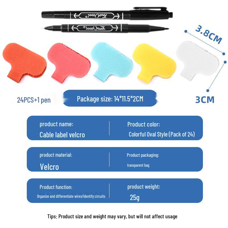 Nylon Self-Adhesive Cable Management Strap, Writable, Multifunctional Cable Tie Strap