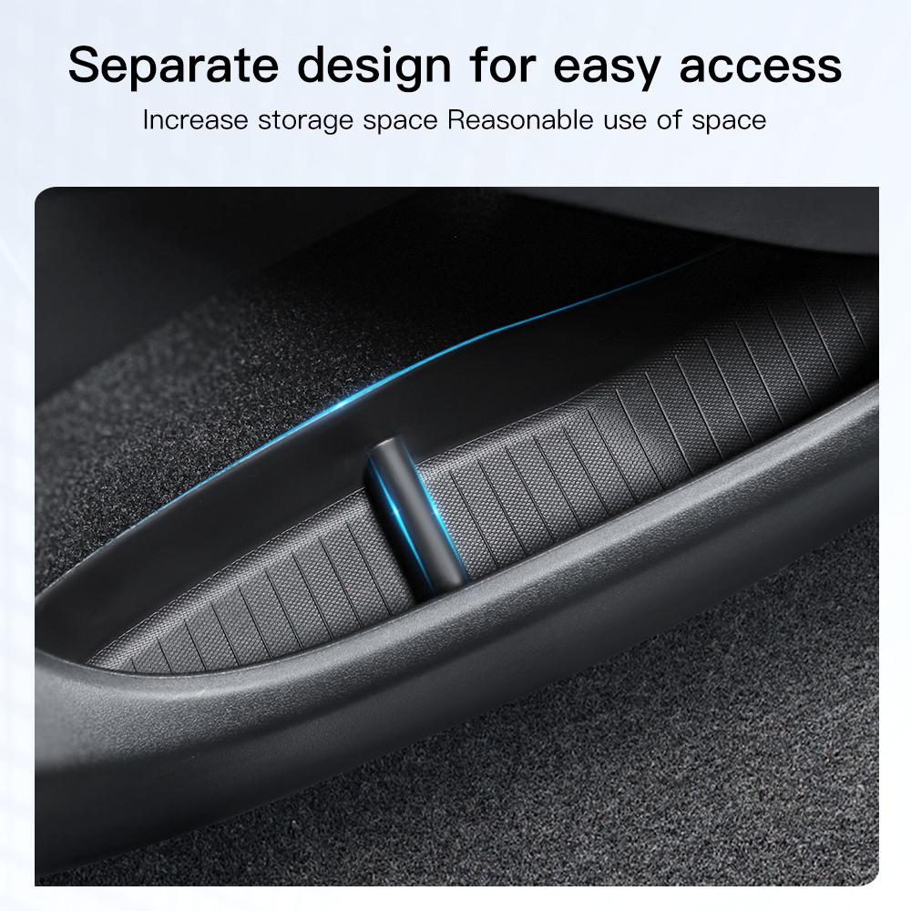 For Tesla Model Y 2022  Door Storage Organizer Box TPE Waterproof Material Car