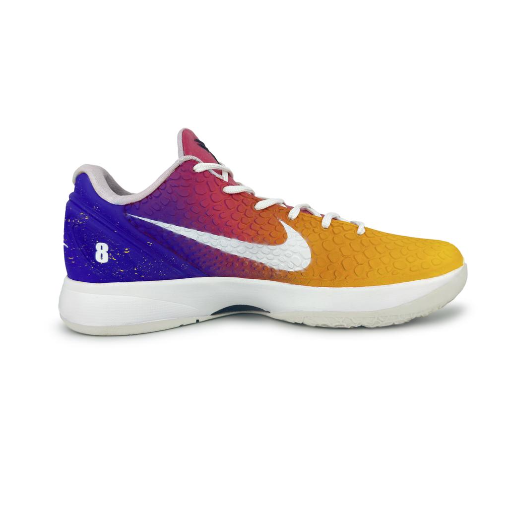 Nike Zoom Kobe 6 All Star Cushioning Slip Resistant Abrasion Resistant Low top Basketball Shoes Men's Yellow Purple FQ3546-100(Team1076-)