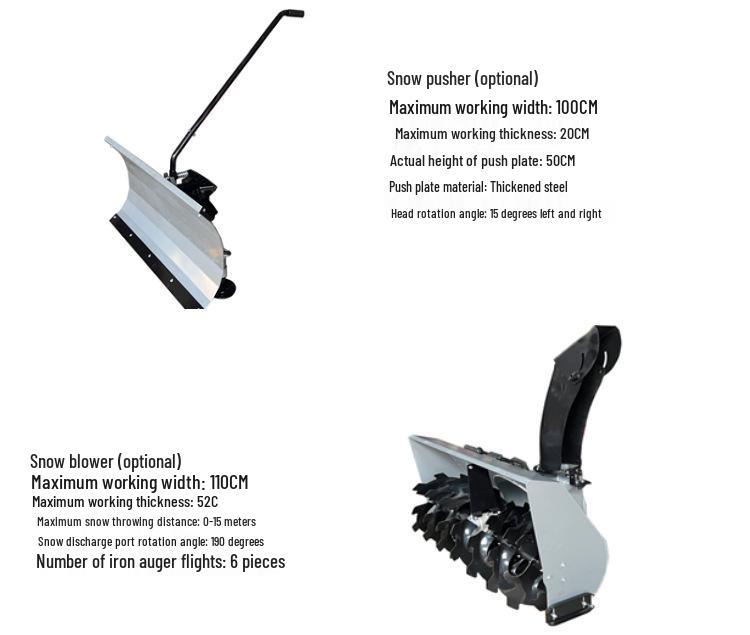 Snow Sweeper: 15HP Compact Push Snow Remover for Home and Property