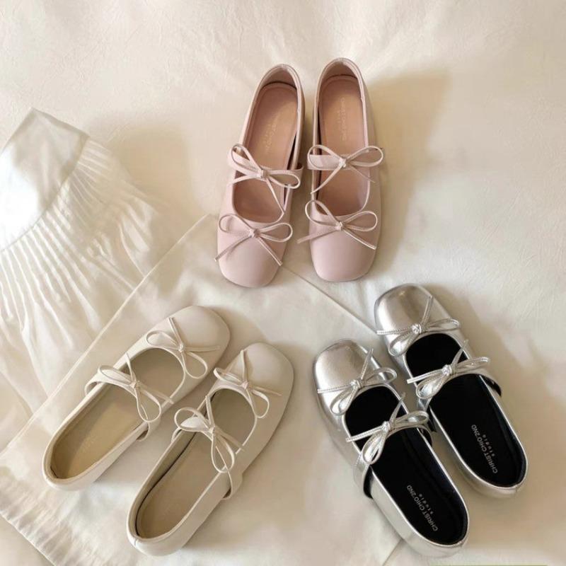 Mode Französisch Vintage Schleife Innen Erhöhte Einzelne Schuhe Damen Frühling 2025 Neue Mary Jane Schuhe