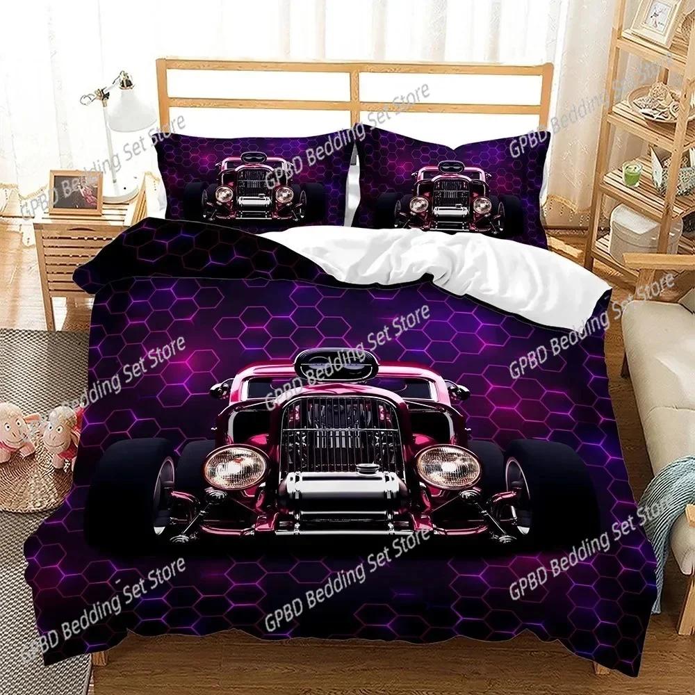 

Vehicles Racing Cars Motorcycle Beding Set Bedrom Soft Modern Bedspreads Comefortable Soft Duvet Cover Comfortable Quilt Cover And Pilowcase 100*200cm Single