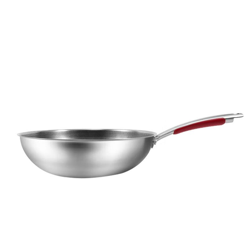 Kangbach 304 Stainless Steel Honeycomb Flat-Bottom Wok