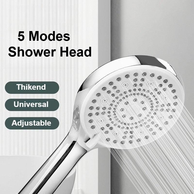 High Pressure Big Panel Sprayer Shower Accessories New 5 Modes Shower Head Household Handheld Bathroom Showerhead