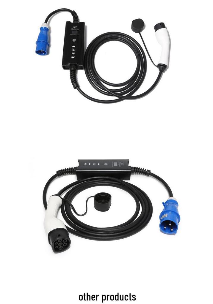 Portable EV Charger with US Type 1, EU Type 2, and National Standard Compatibility