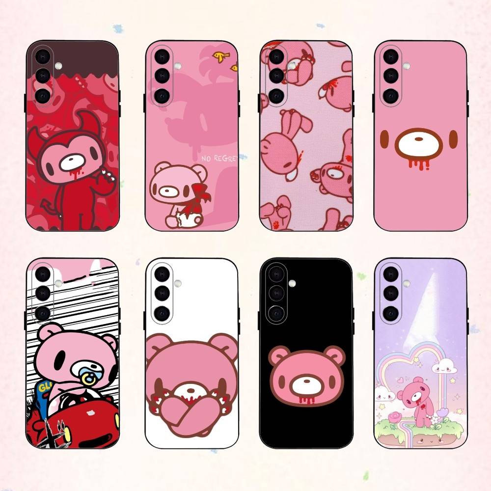 SÜßER G-GloomyS Cartoon B-Bär Handyhülle Für Samsung Galaxy A73,A72,A71,A70,A53,A52,A51,Andere Weiche Schwarze Hülle