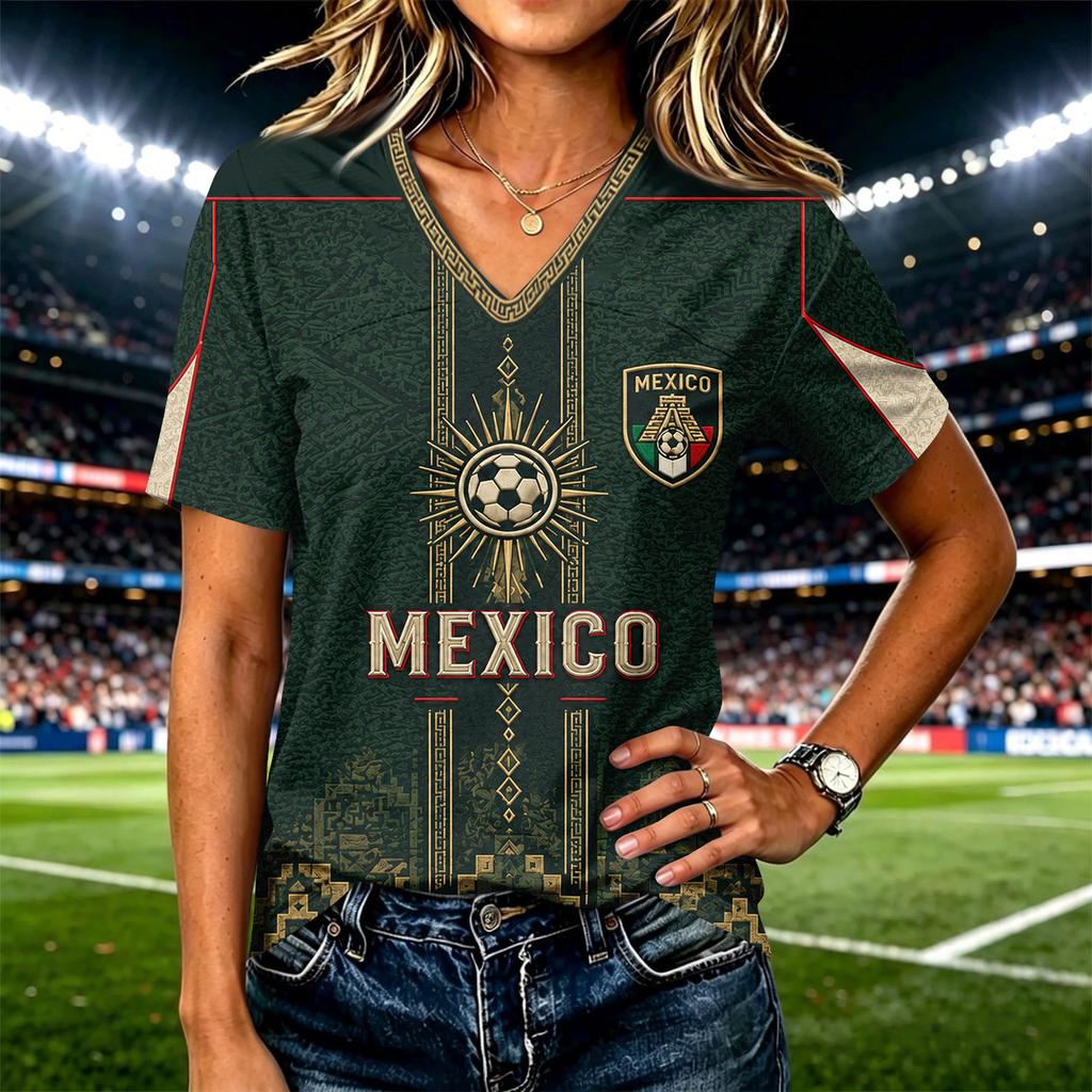 Women Casual V Neck Short Sleeve T Shirt Letter Print Top Lightweight Breathable Summer Tee Shirt