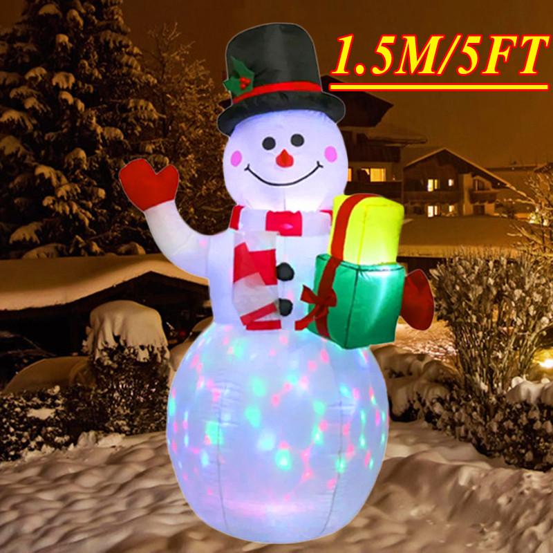 Christmas Inflatable Decoration Toy Built-In Led Lights Inflatable Model Ornament Xmas Party New Year Garden Indoor Outdoor Deco