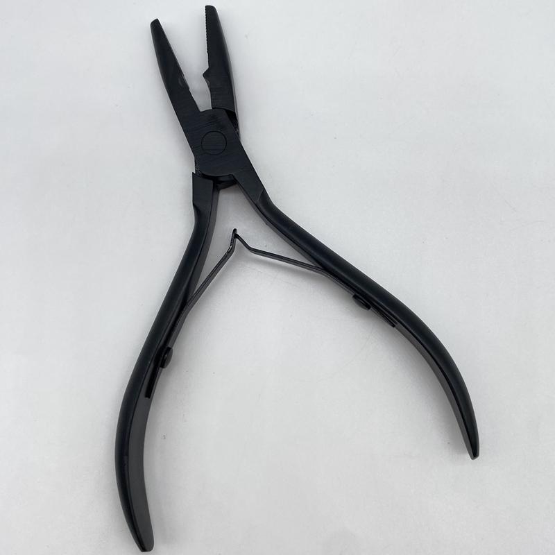 1 PC 5 Inch Silver Stainless Steel Clamp Hair Extension Plier with Hole Keratin Hair Extensions Ring Removal Tools