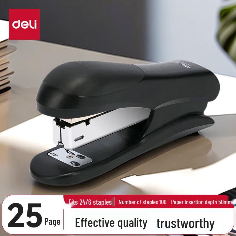 Standard White Office Stapler - Multifunctional Manual Stapler for Students and Professionals