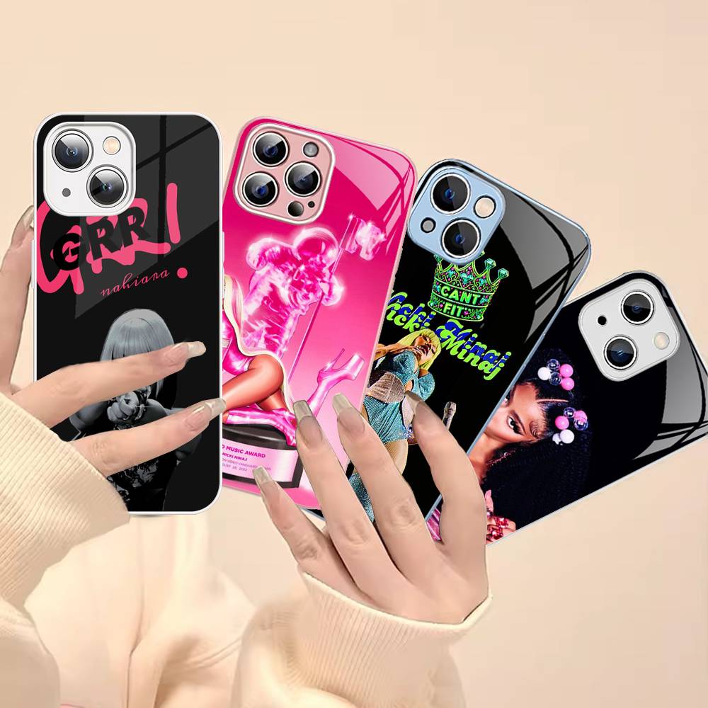 Nicki Minaj Rapper For IPhone 14 13 12 Mini 11 Pro XS Max X XR 14 Plus Tempered Glass Cover