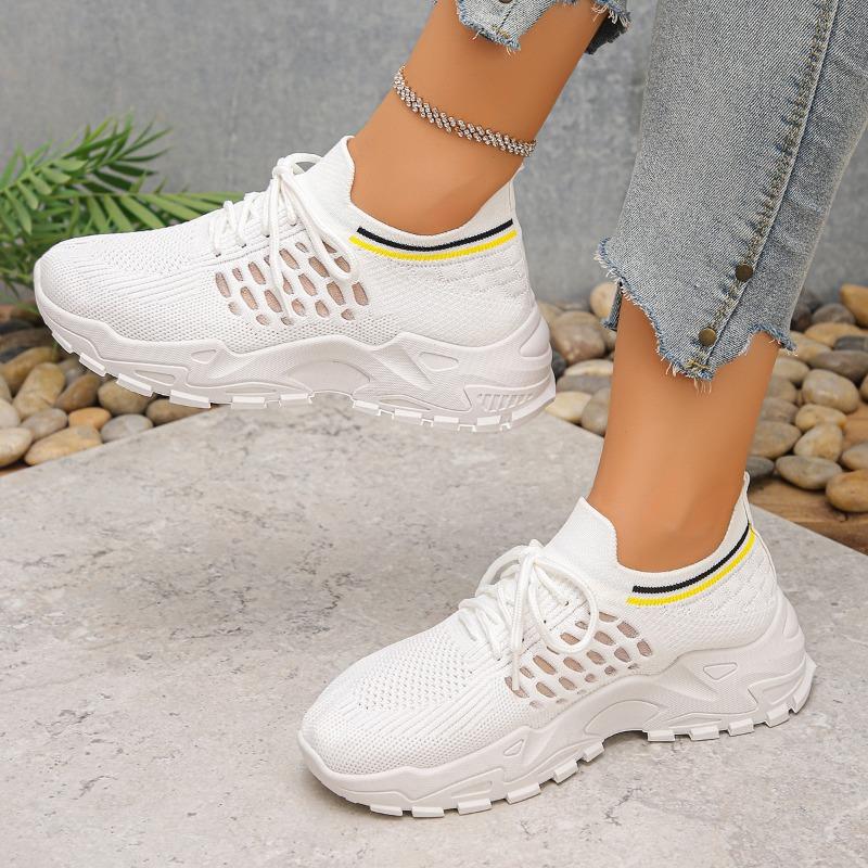 Women's New Flying Weaving Sports Shoes Casual Shoes Spring and Summer New Mesh Breathable Running Shoes