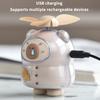 Cute Character Portable Bladeless Neck-Hanging Fan Cartoon Capybara Small Fan Outdoor Usb Charging Fan Students Summer Gifts