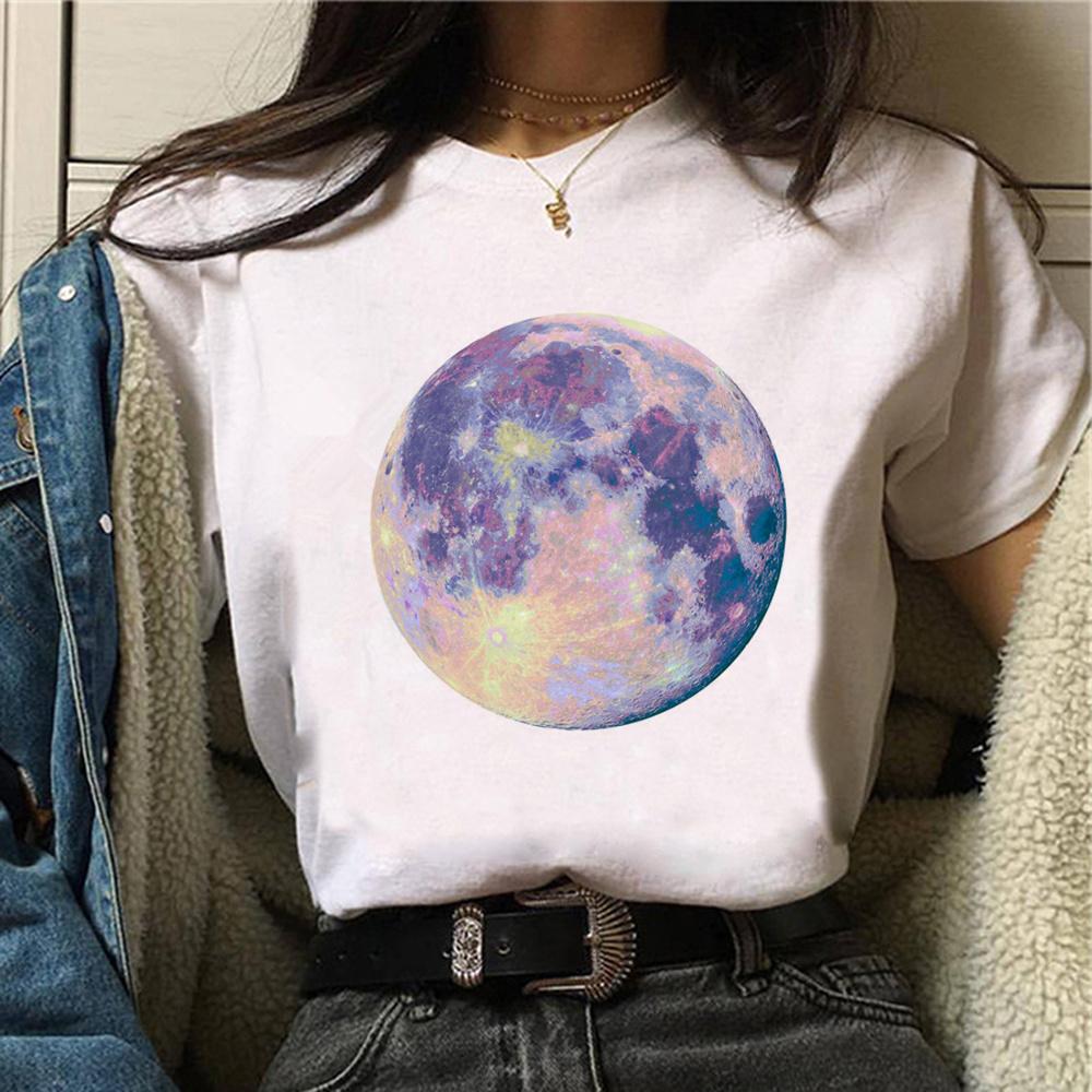 Witch Triple Moon Gothic Sun Top Women Harajuku T-shirts Girl Graphic Harajuku 2000s Clothing Graphic T Shirts Fashion  Y2K Top